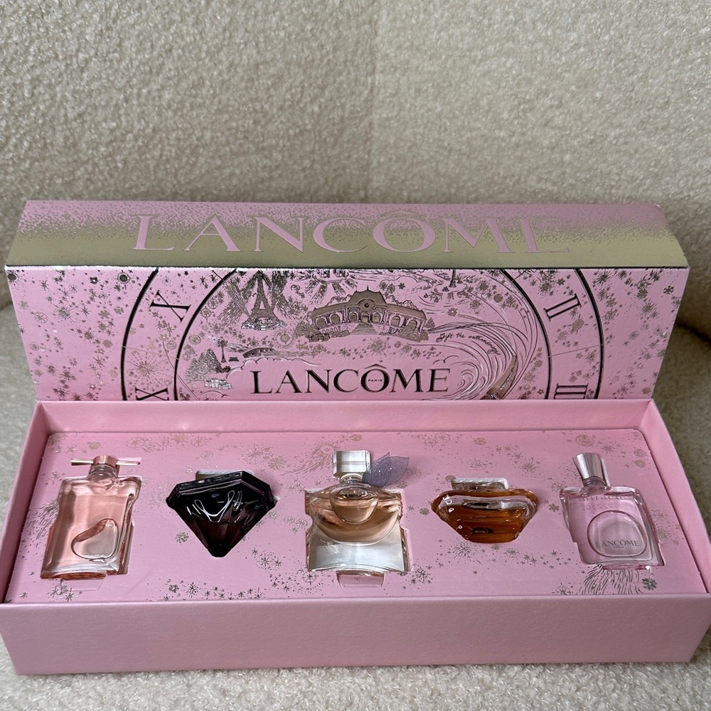 Lancome Perfume Set in Pink and Gold